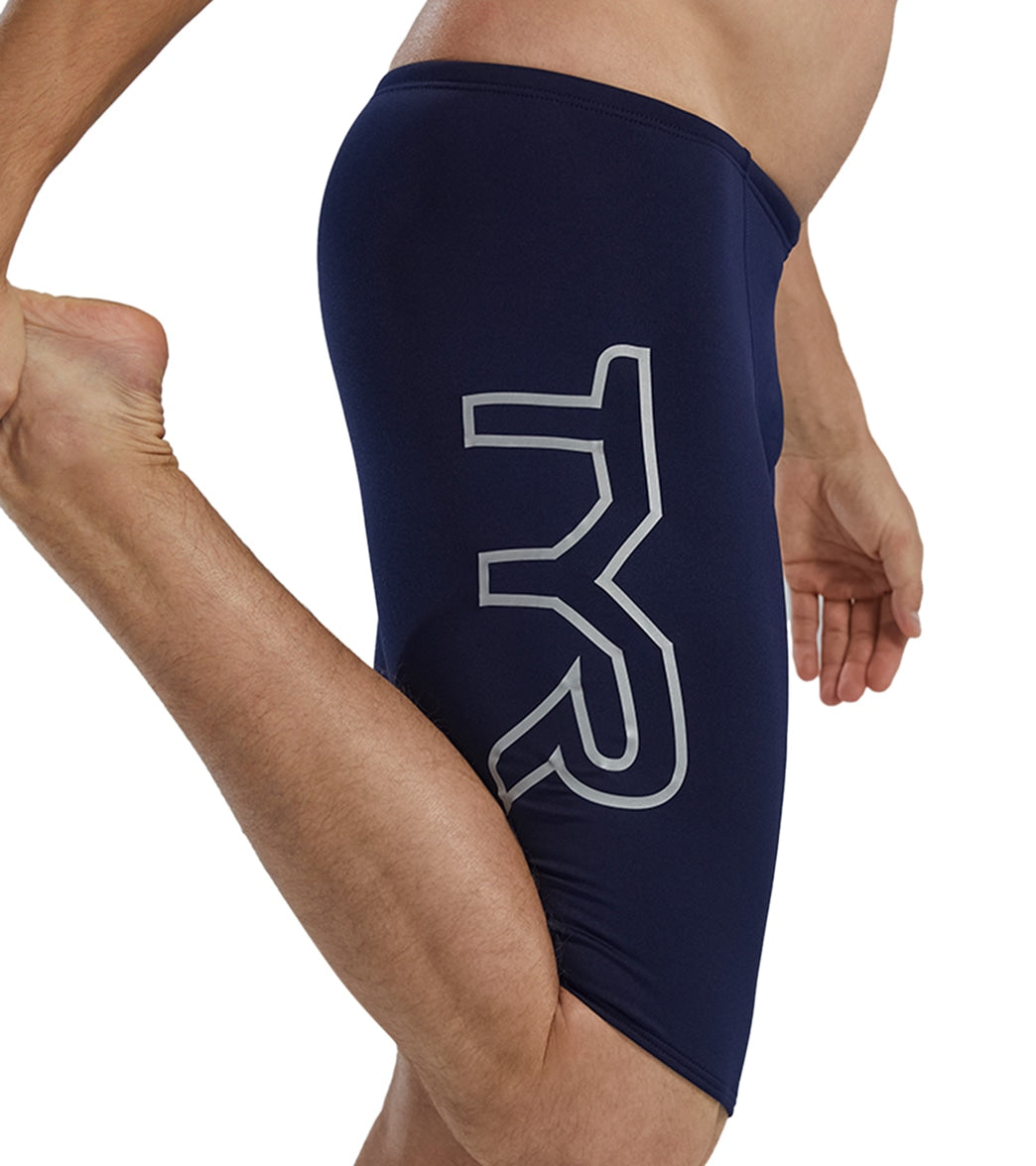 TYR Men's Durafast Elite Large Logo Jammer Swimsuit