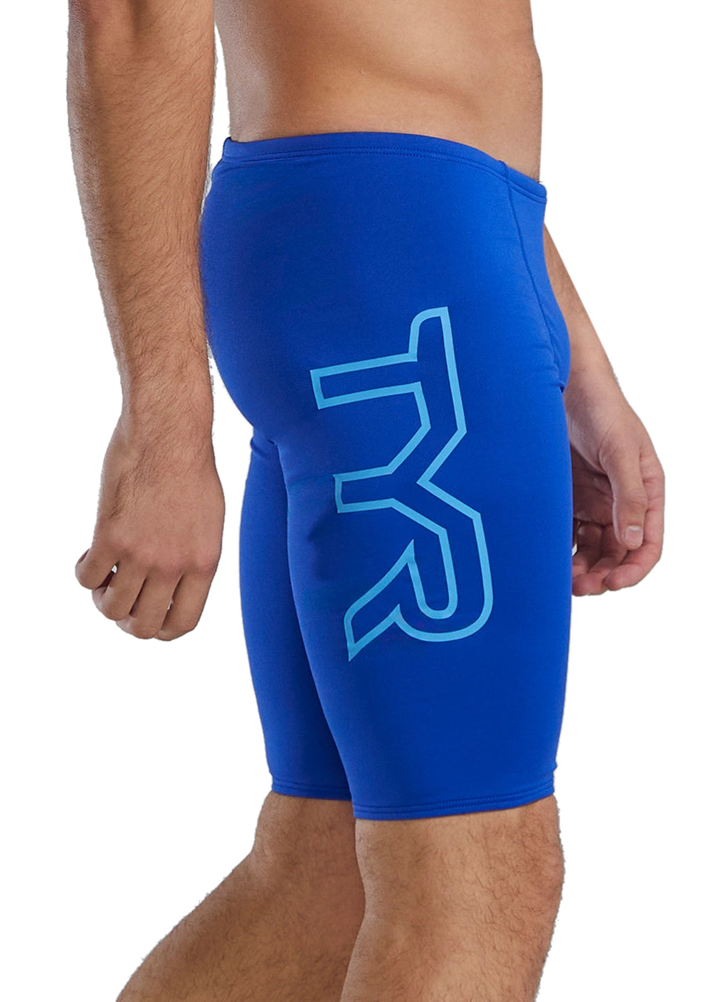 TYR Men's Durafast Elite Large Logo Jammer Swimsuit