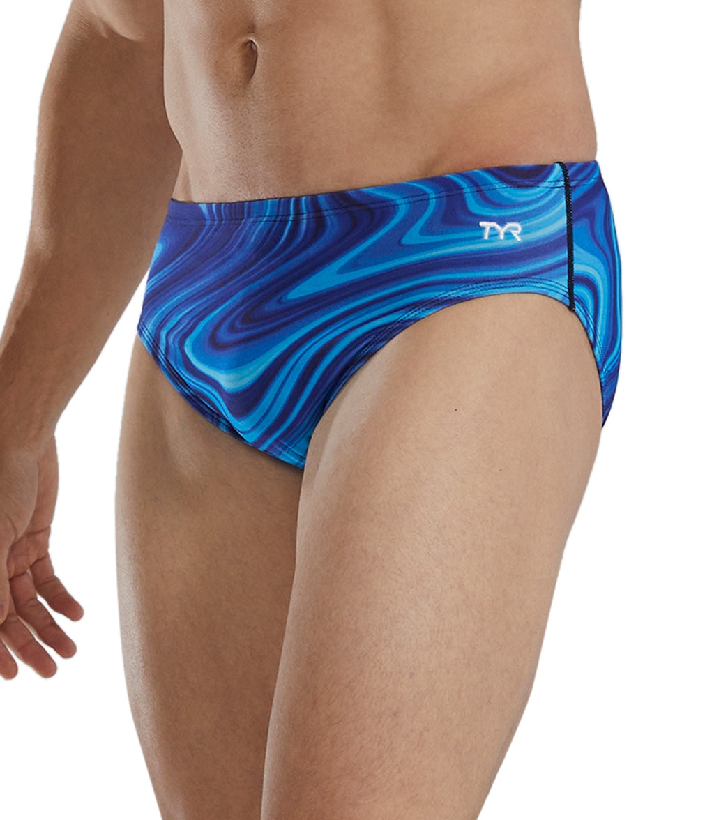 TYR Men's Vitality Durafast Elite Racer Brief Swimsuit
