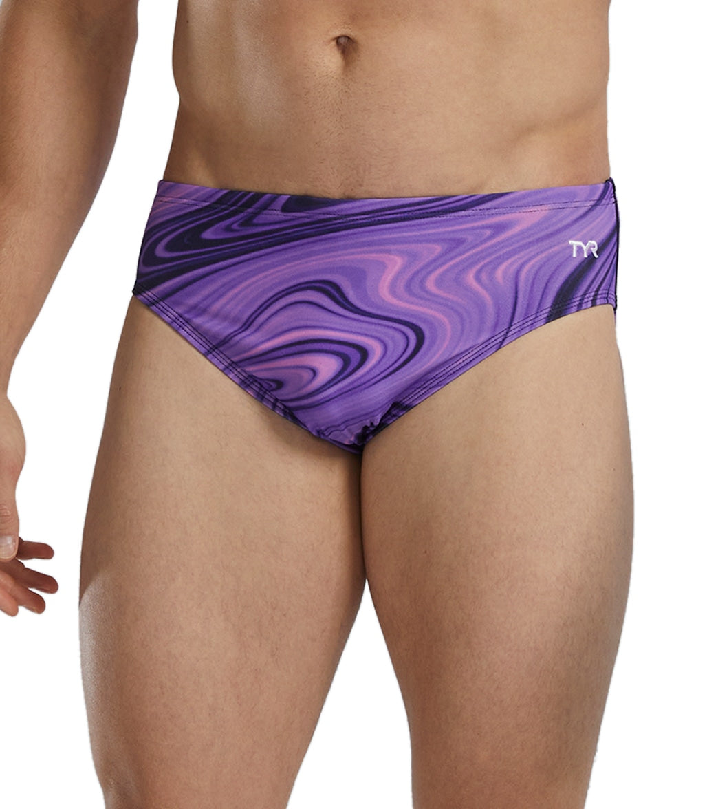 TYR Men's Vitality Durafast Elite Racer Brief Swimsuit