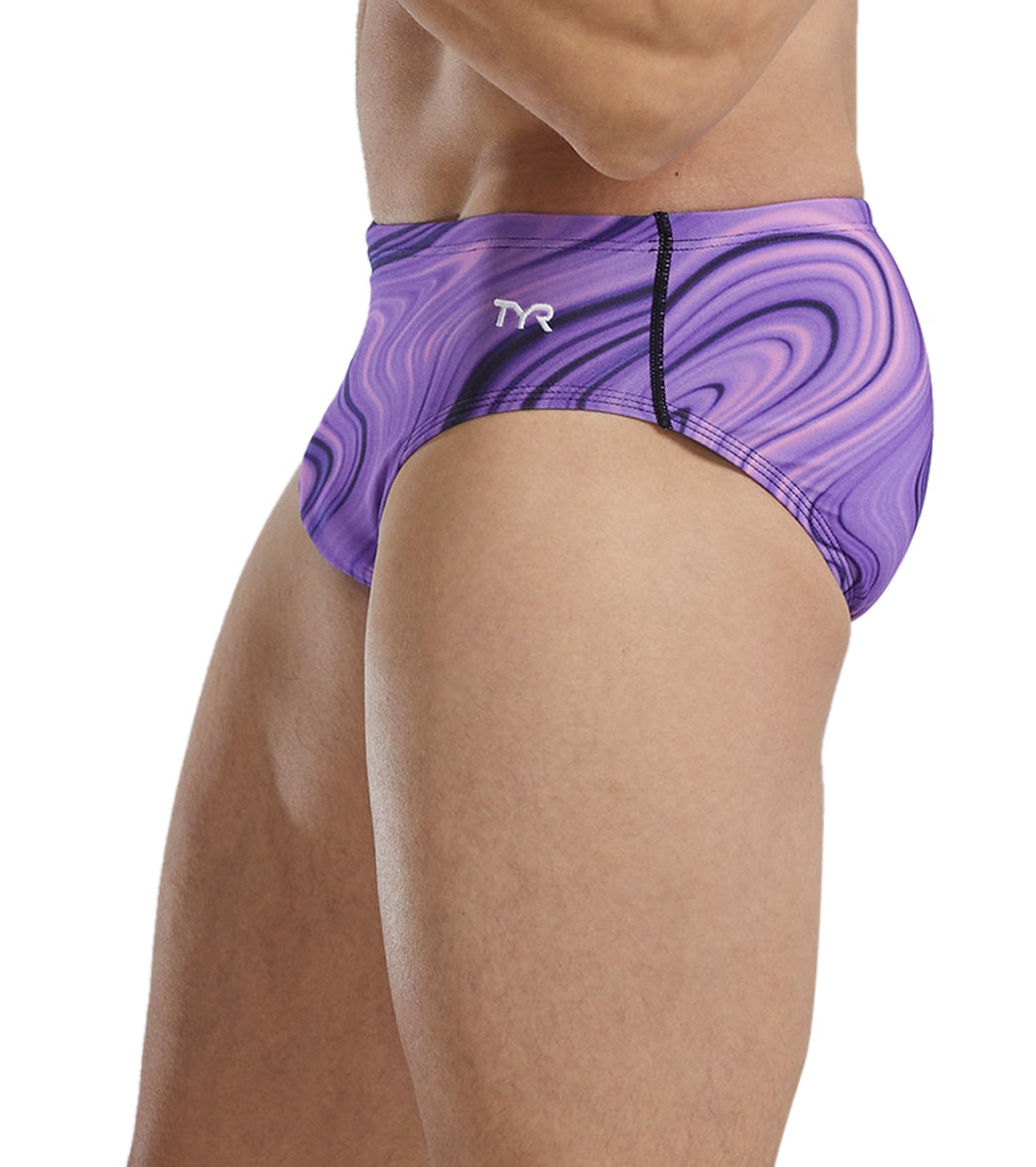 TYR Men's Vitality Durafast Elite Racer Brief Swimsuit