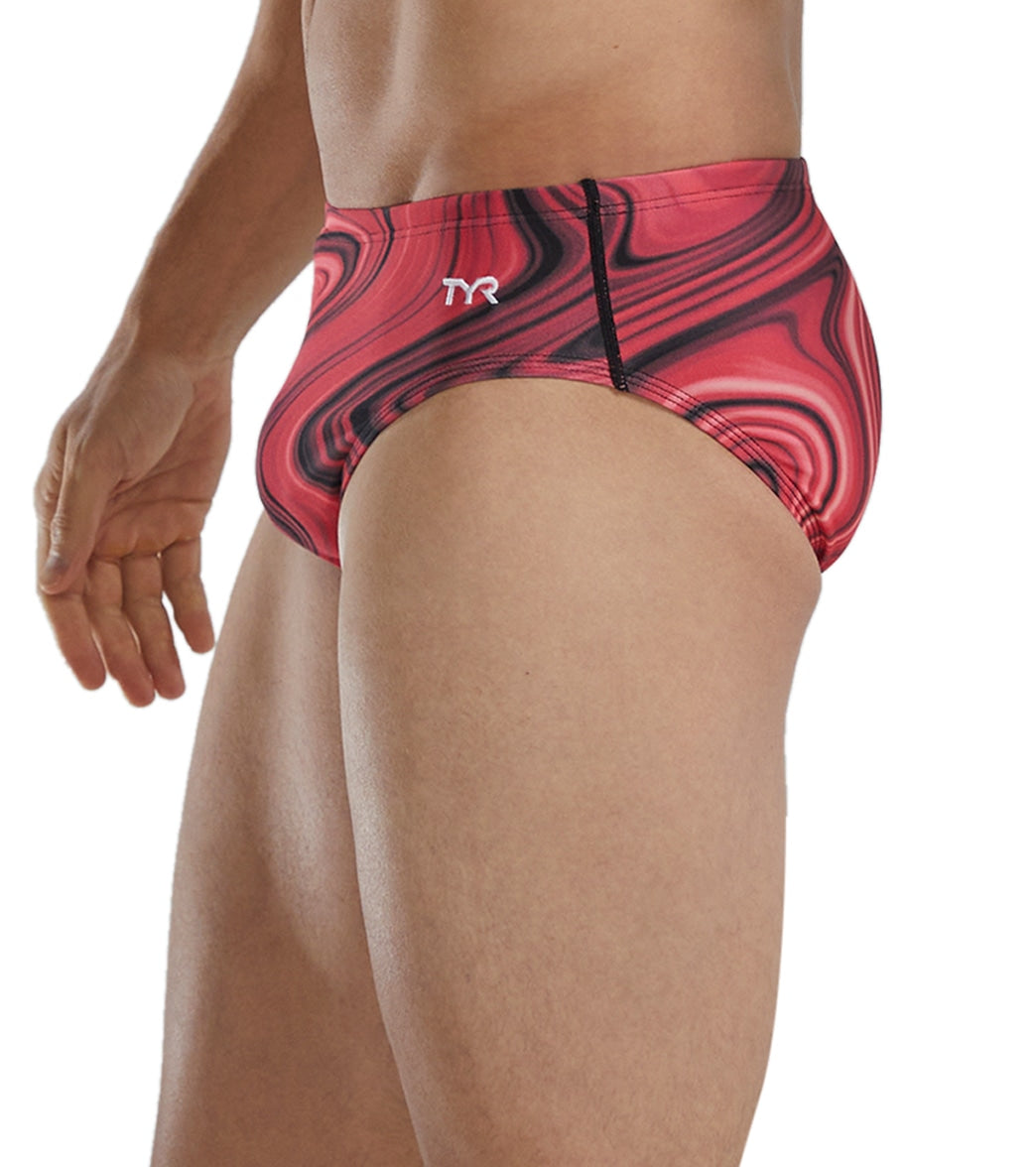 TYR Men's Vitality Durafast Elite Racer Brief Swimsuit
