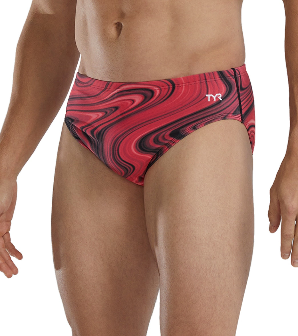 TYR Men's Vitality Durafast Elite Racer Brief Swimsuit