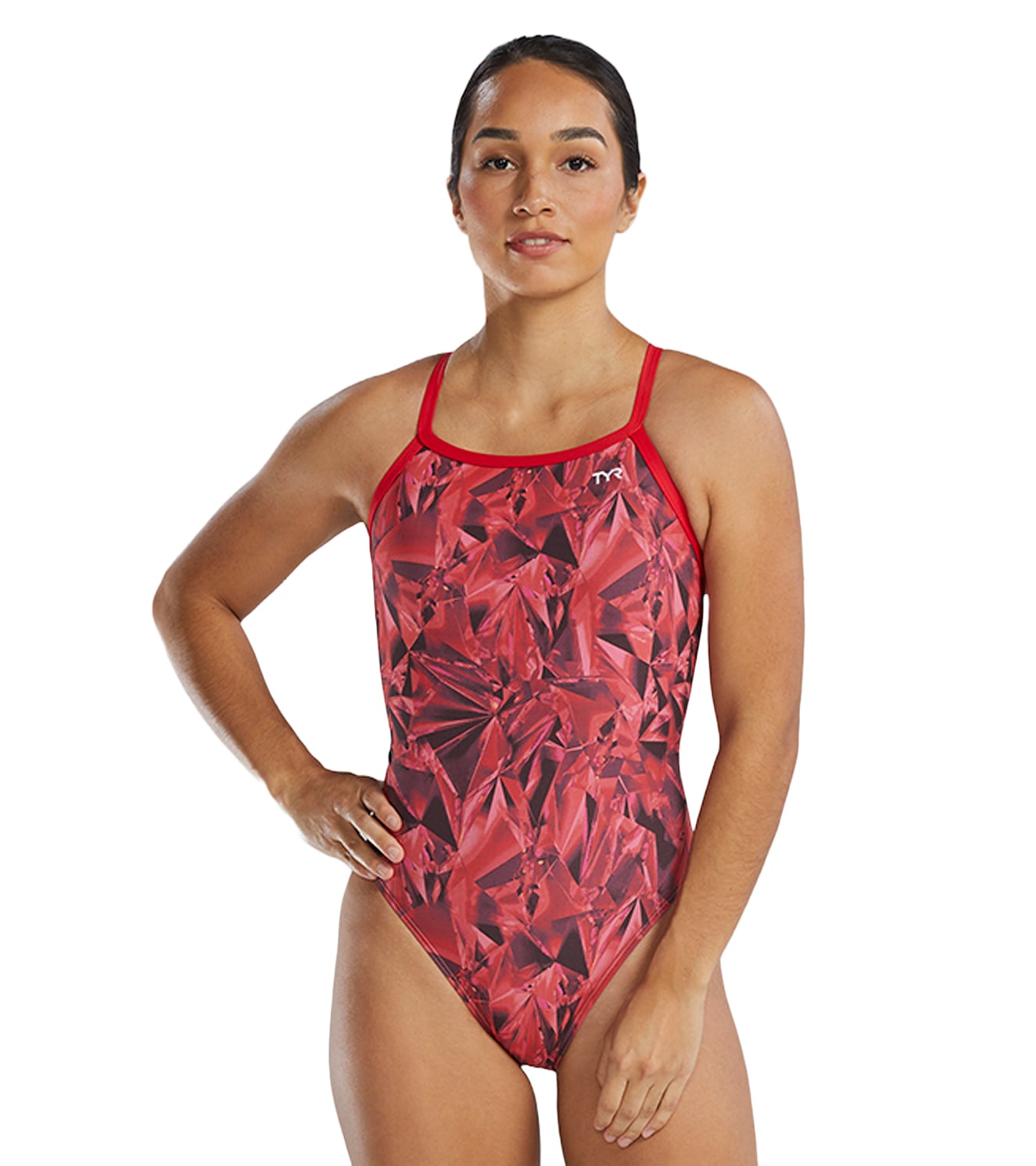 TYR Women's Crystalized Durafast Elite Diamondfit One Piece Swimsuit