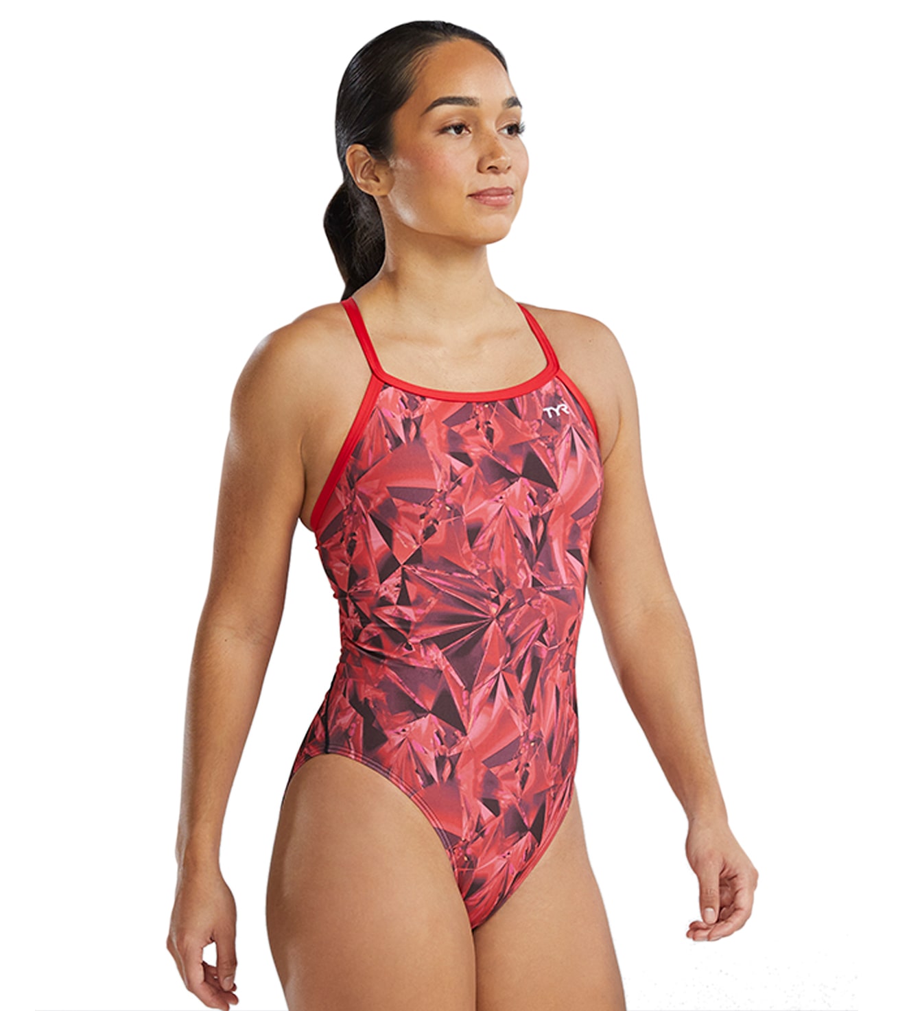 TYR Women's Crystalized Durafast Elite Diamondfit One Piece Swimsuit