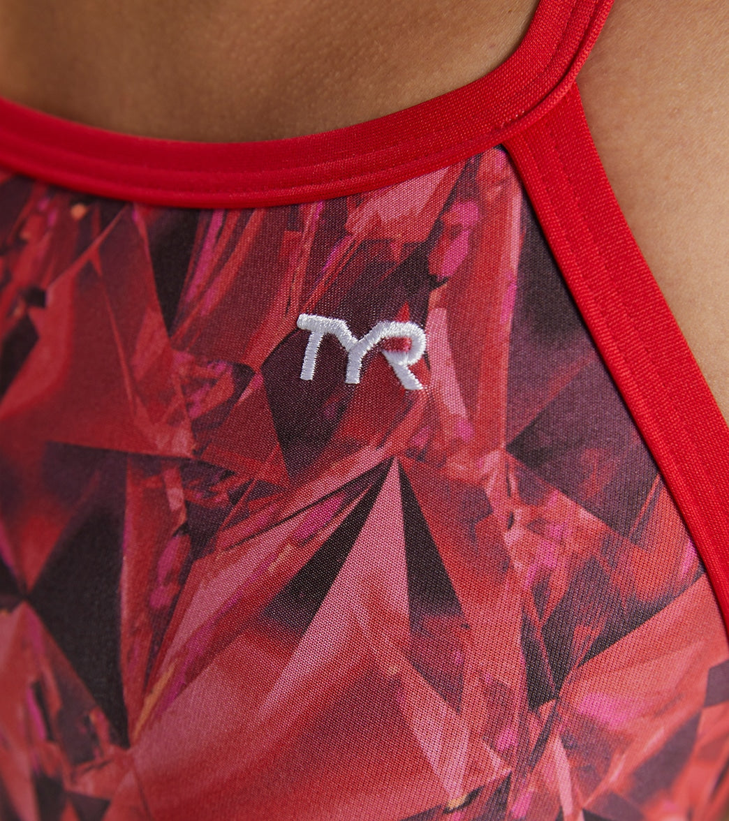 TYR Women's Crystalized Durafast Elite Diamondfit One Piece Swimsuit