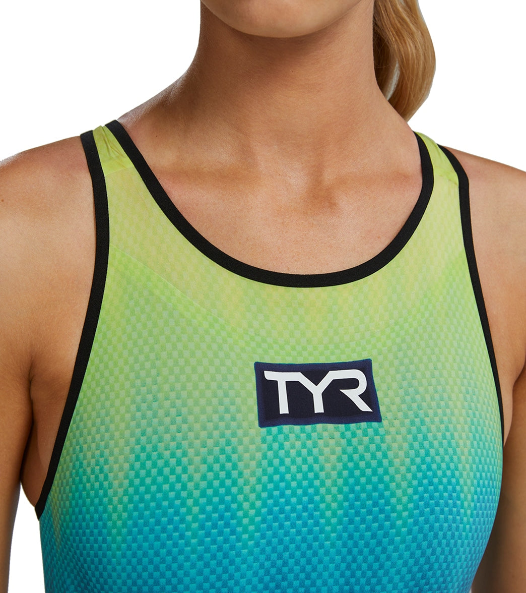 TYR Women's Venzo Influx Open Back Tech Suit Swimsuit