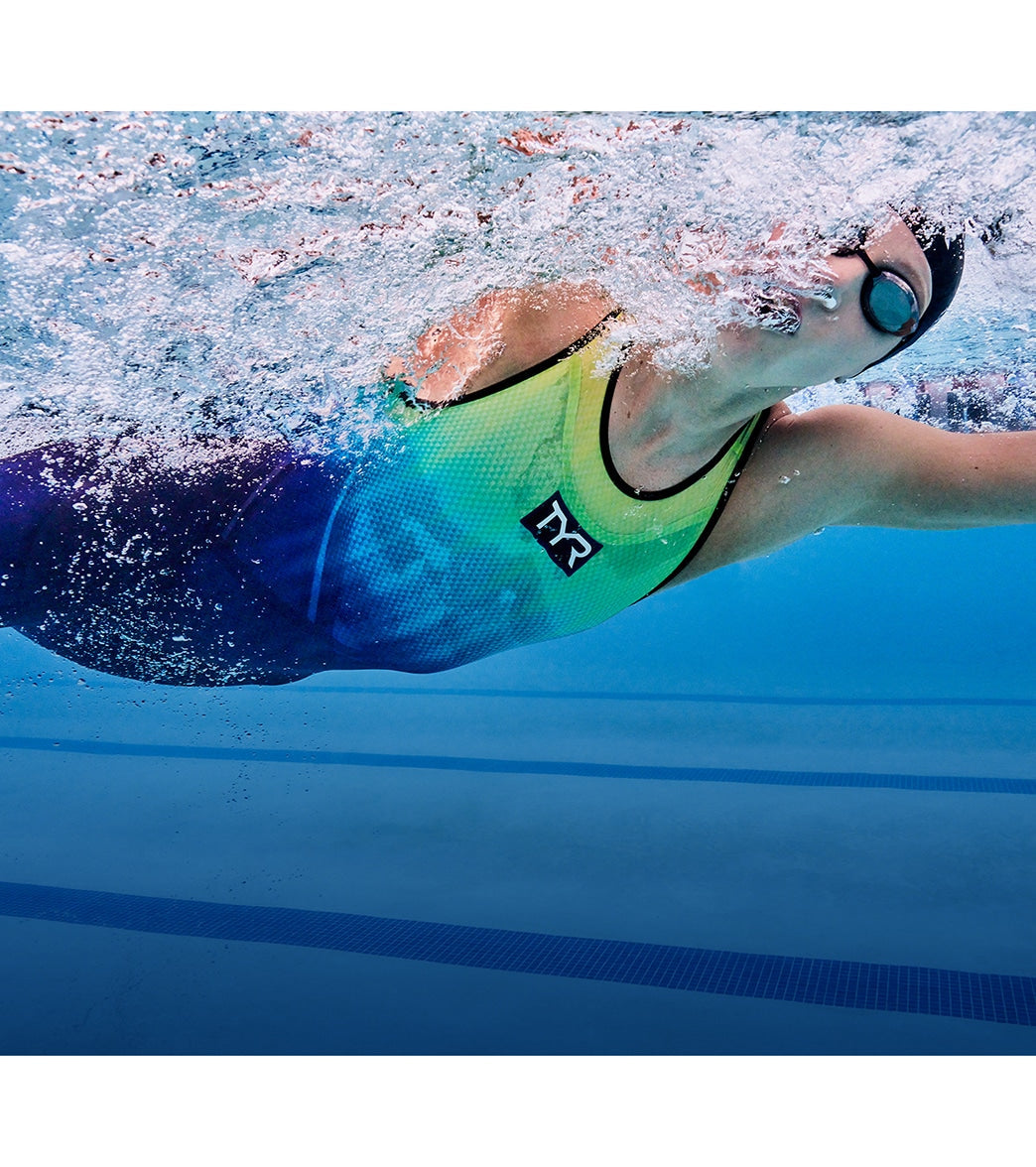 TYR Women's Venzo Influx Open Back Tech Suit Swimsuit