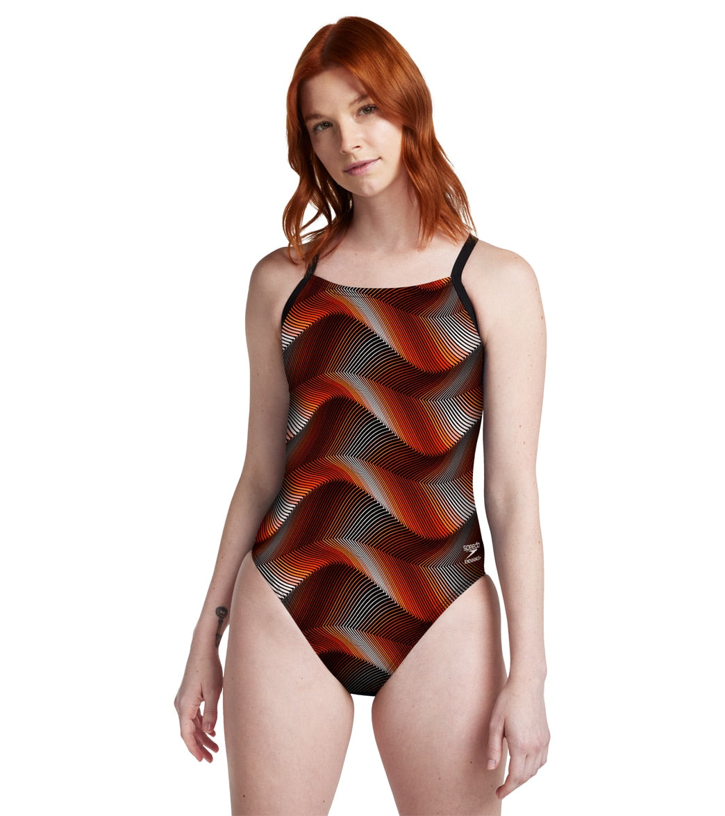 Speedo Women's Precision Strappy Crossback One Piece Swimsuit