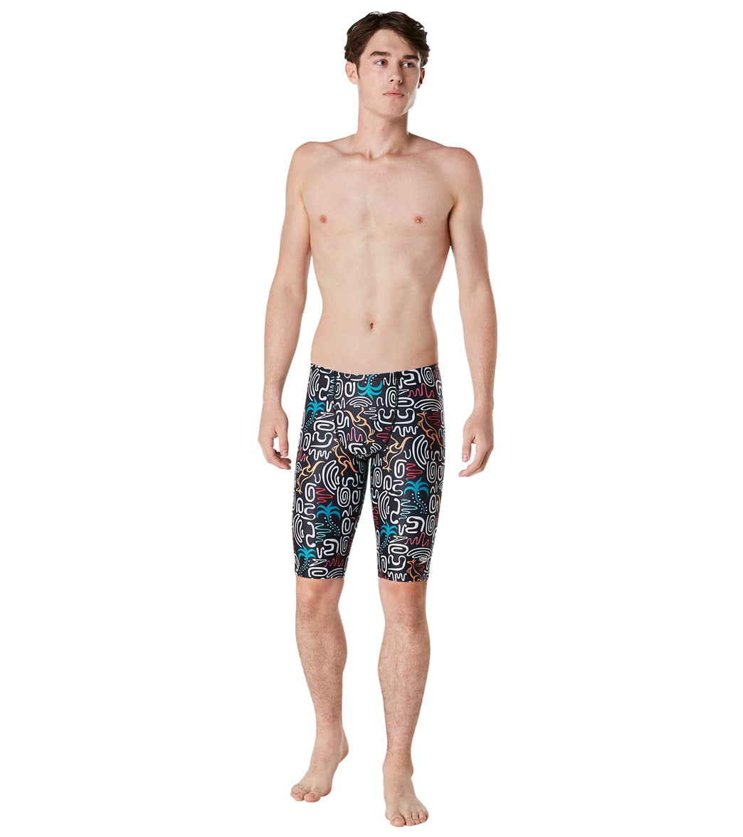 Speedo Vibe Men's Eco Pro LT Printed Jammer Swimsuit
