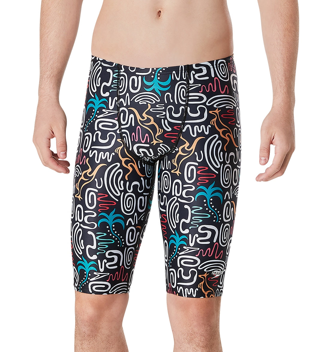 Speedo Vibe Men's Eco Pro LT Printed Jammer Swimsuit