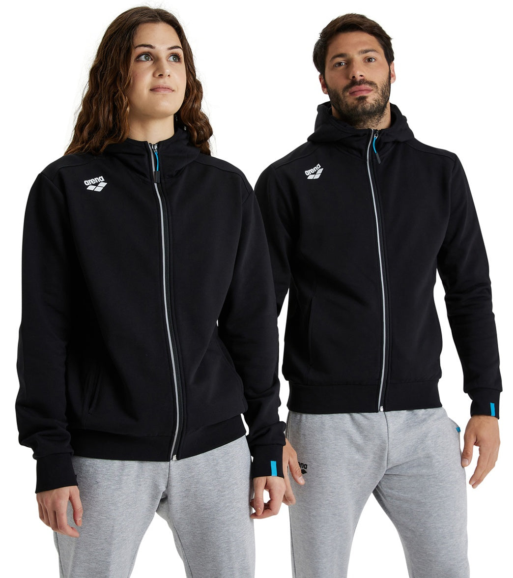 Arena Unisex Team Panel Hooded Front Zip Jacket