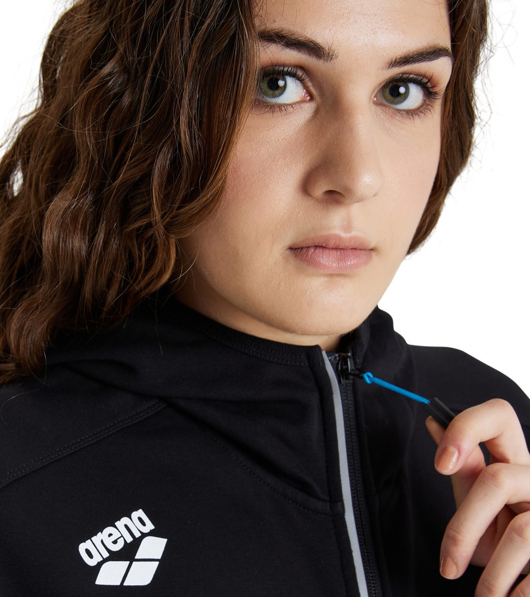 Arena Unisex Team Panel Hooded Front Zip Jacket