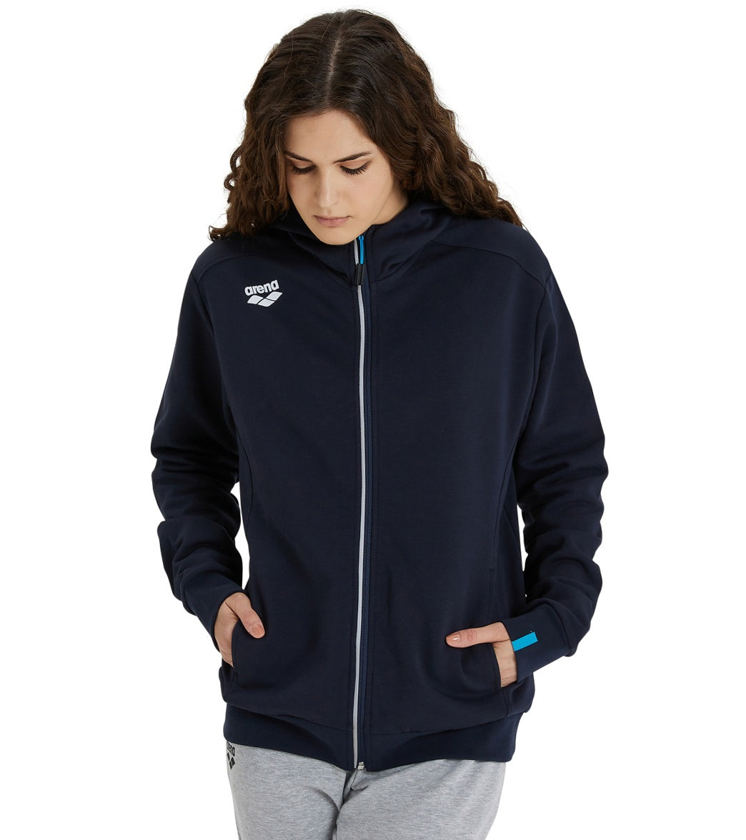 Arena Unisex Team Panel Hooded Front Zip Jacket