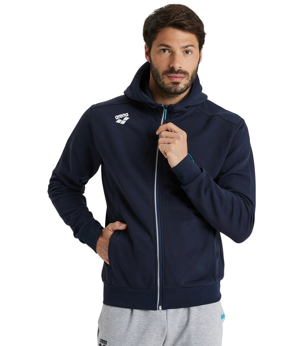 Arena Unisex Team Panel Hooded Front Zip Jacket