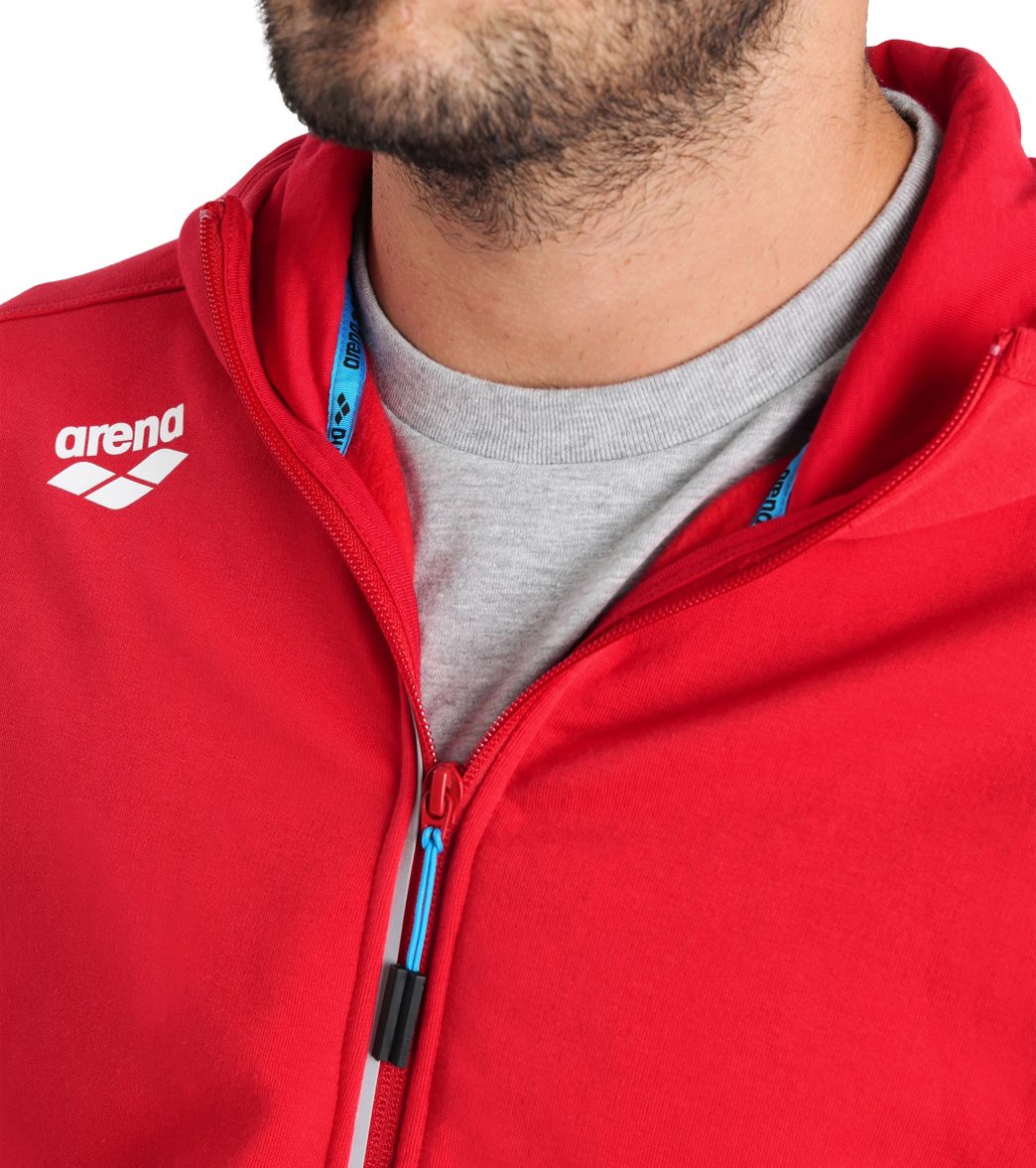 Arena Unisex Team Panel Hooded Front Zip Jacket