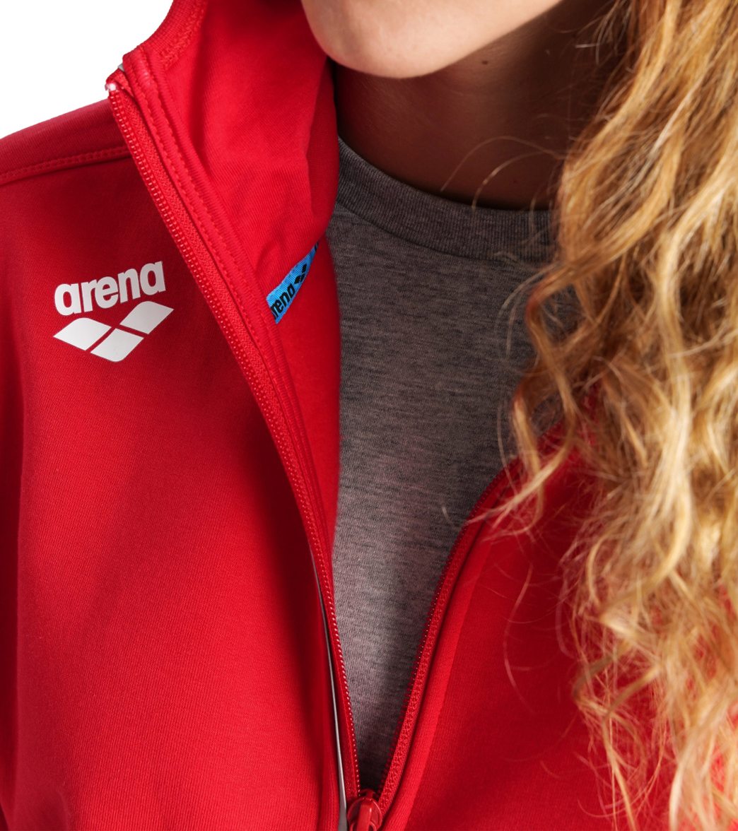 Arena Unisex Team Panel Hooded Front Zip Jacket