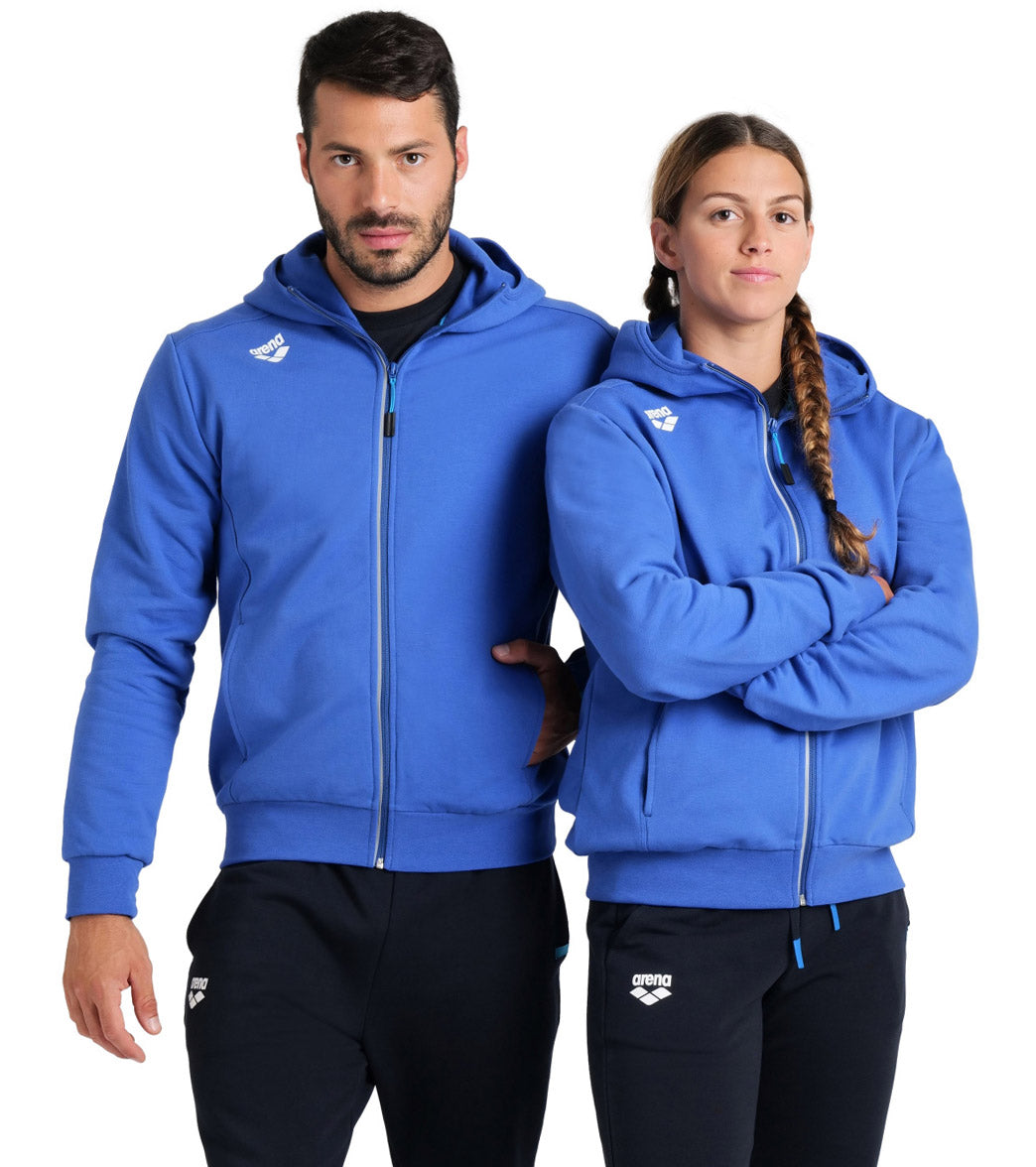 Arena Unisex Team Panel Hooded Front Zip Jacket