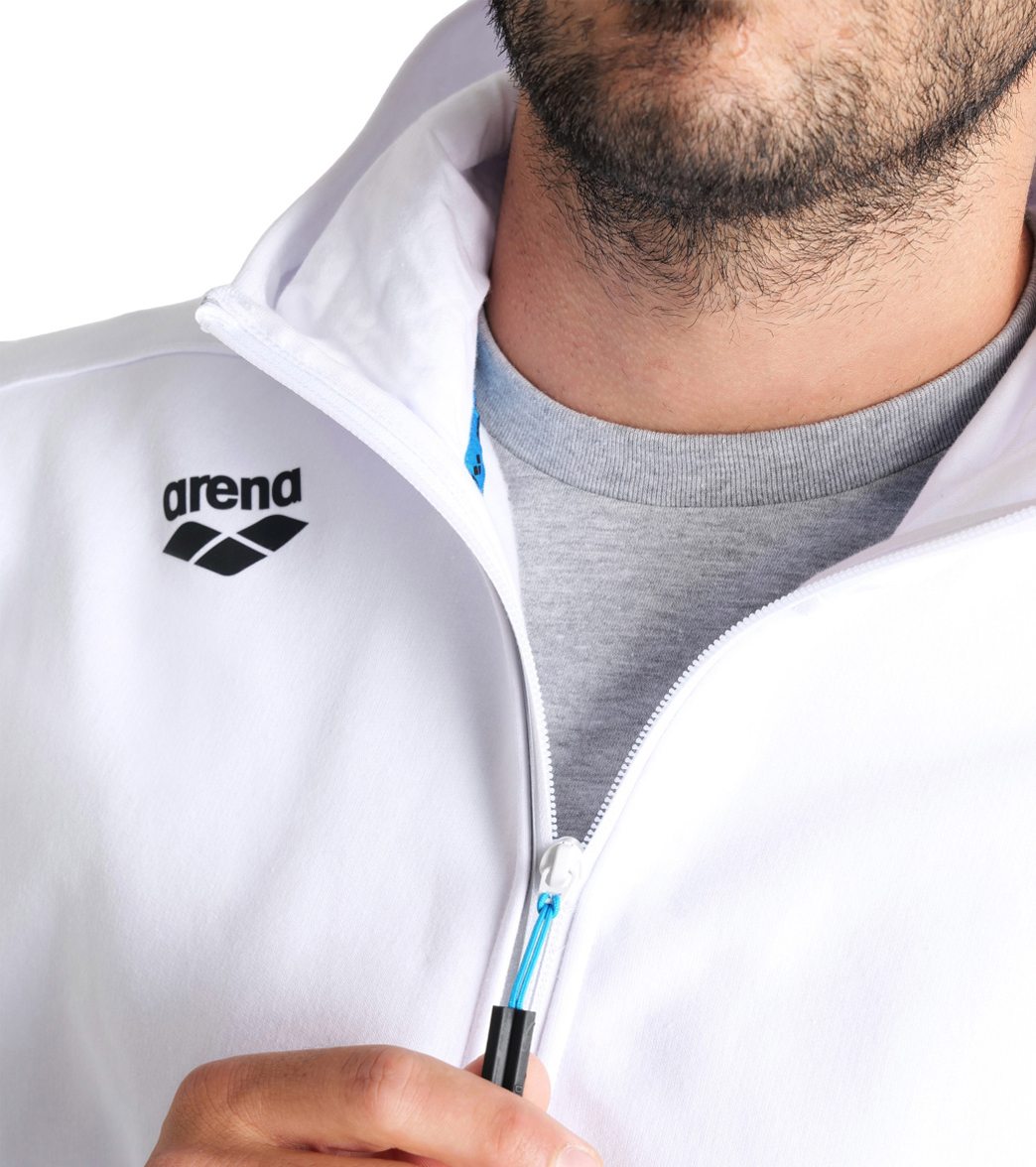 Arena Unisex Team Panel Hooded Front Zip Jacket