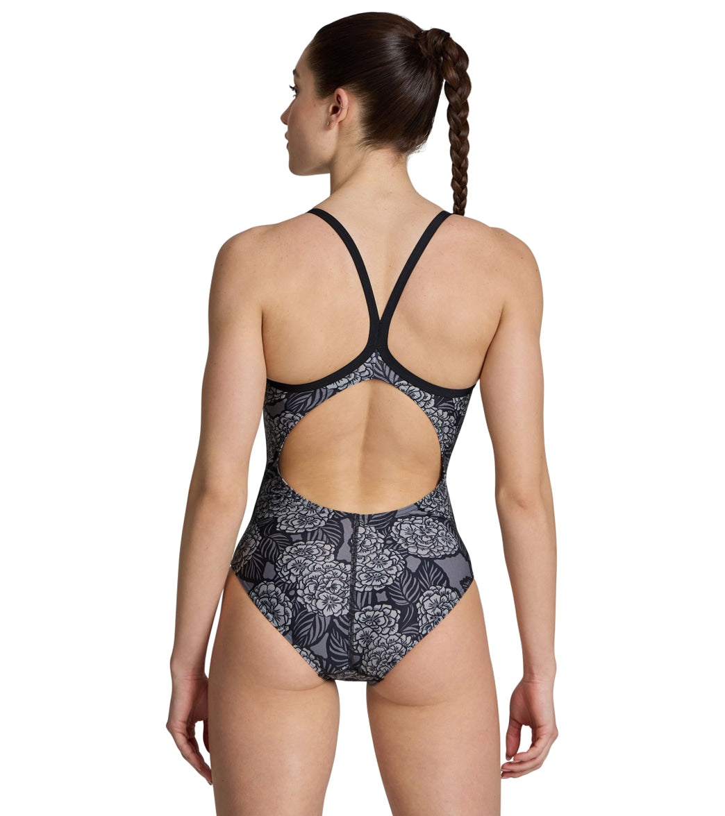 Arena Women's Hydrangea Bouquet Light Drop Back One Piece Swimsuit