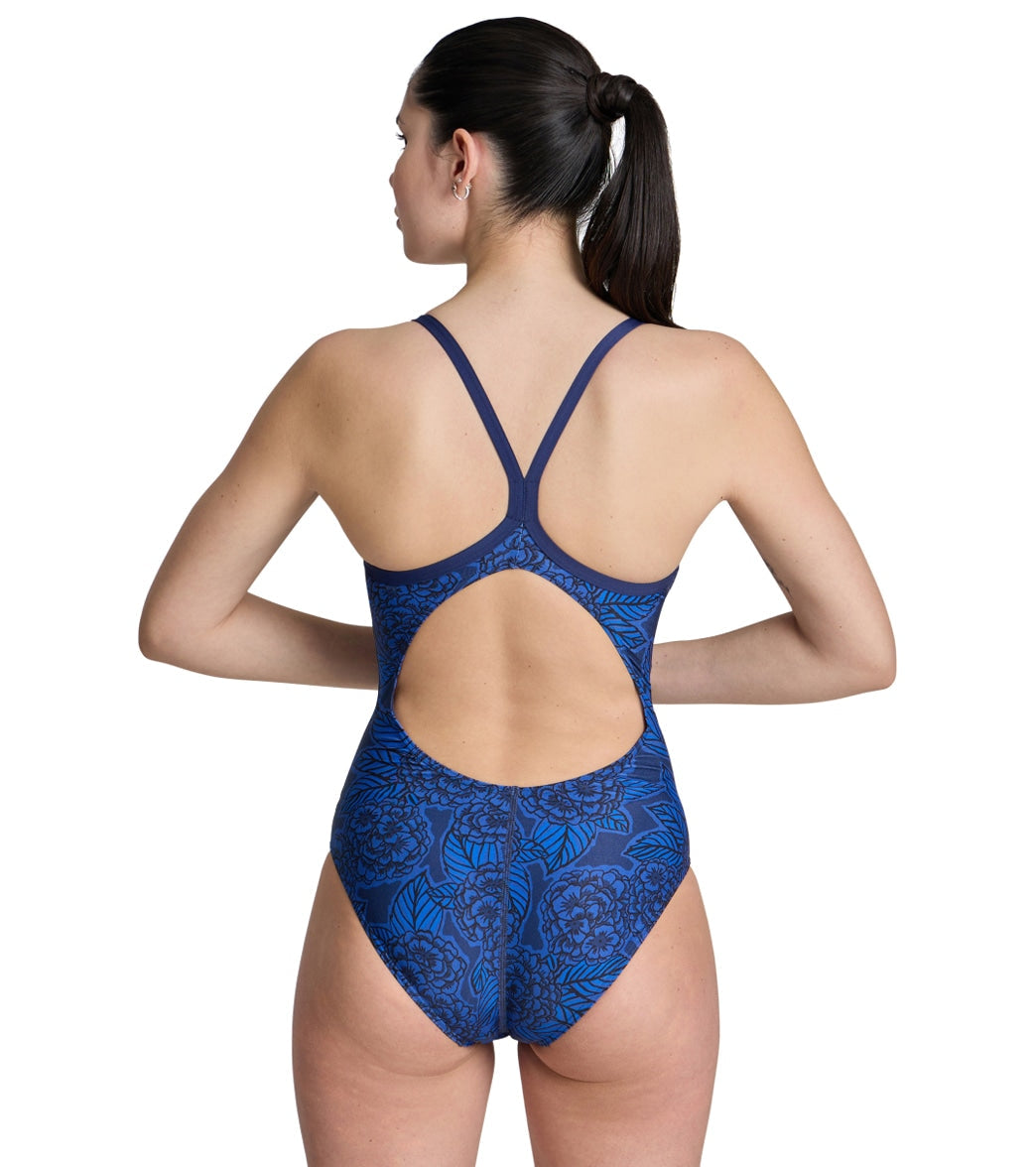 Arena Women's Hydrangea Bouquet Light Drop Back One Piece Swimsuit