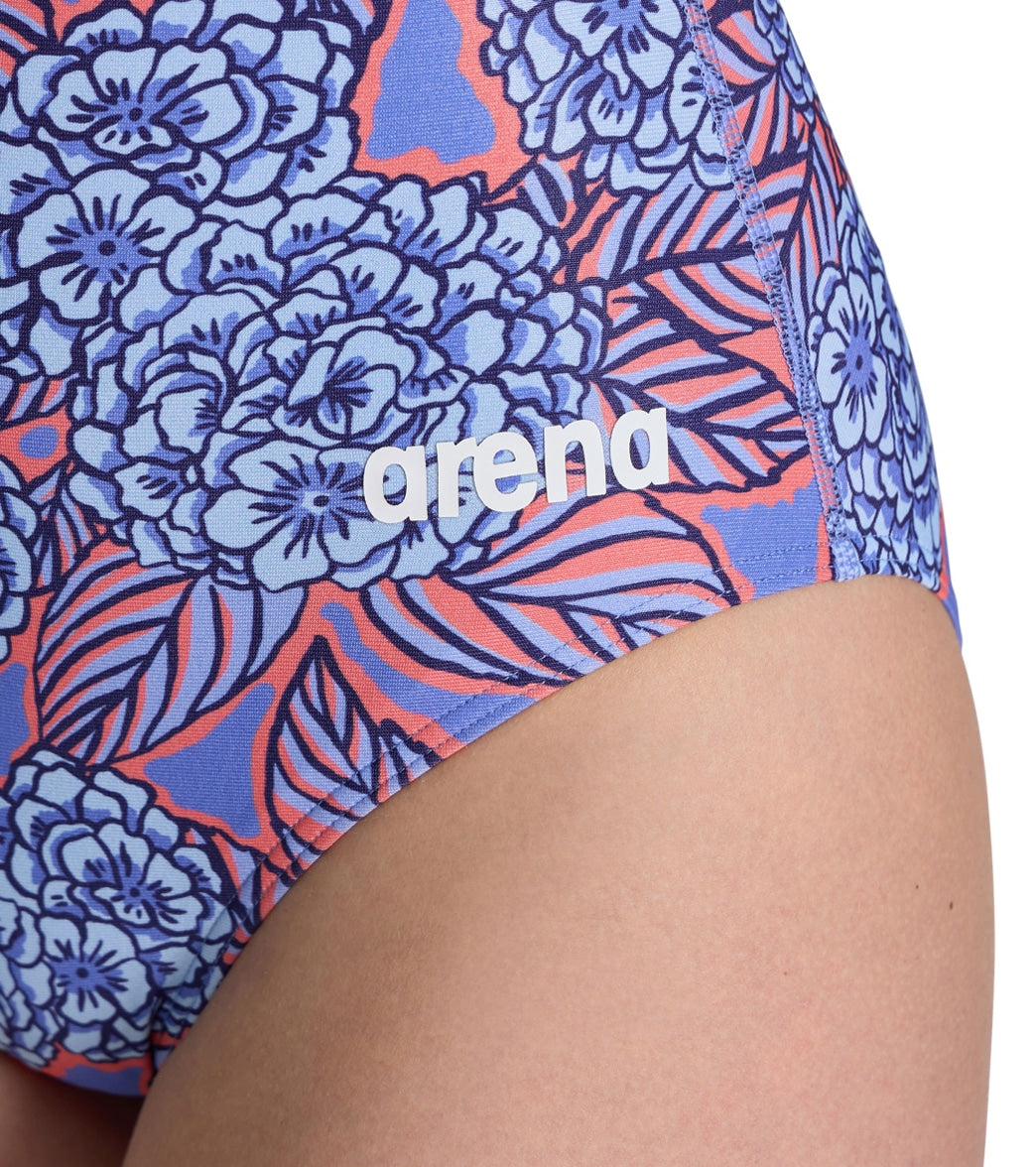 Arena Women's Hydrangea Bouquet Light Drop Back One Piece Swimsuit