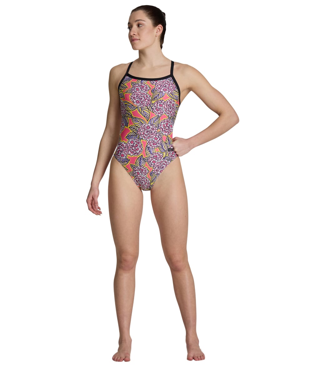 Arena Women's Hydrangea Bouquet Challenge Back One Piece Swimsuit