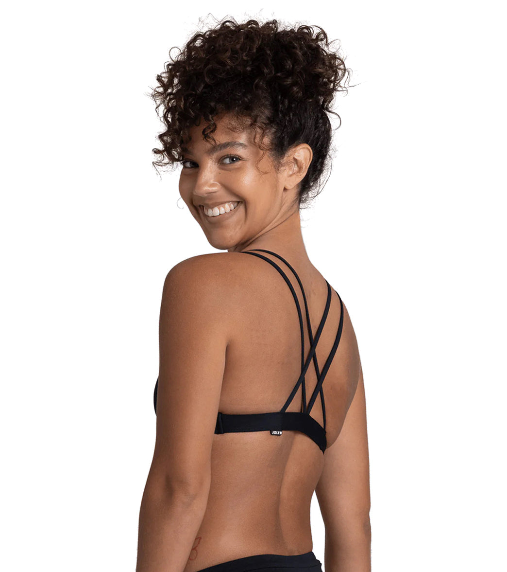 JOLYN Women's Shara Solid Bikini Top