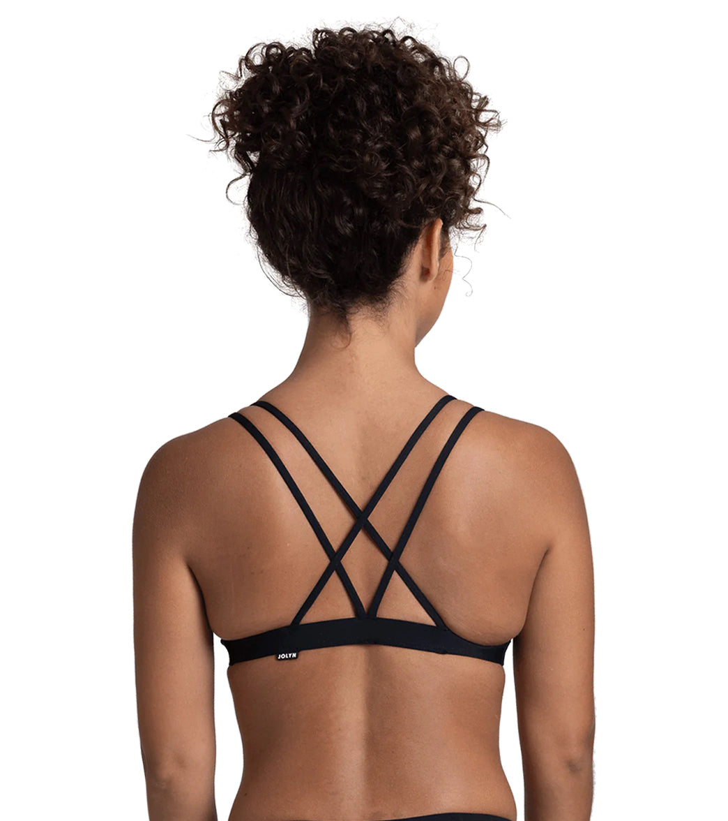 JOLYN Women's Shara Solid Bikini Top