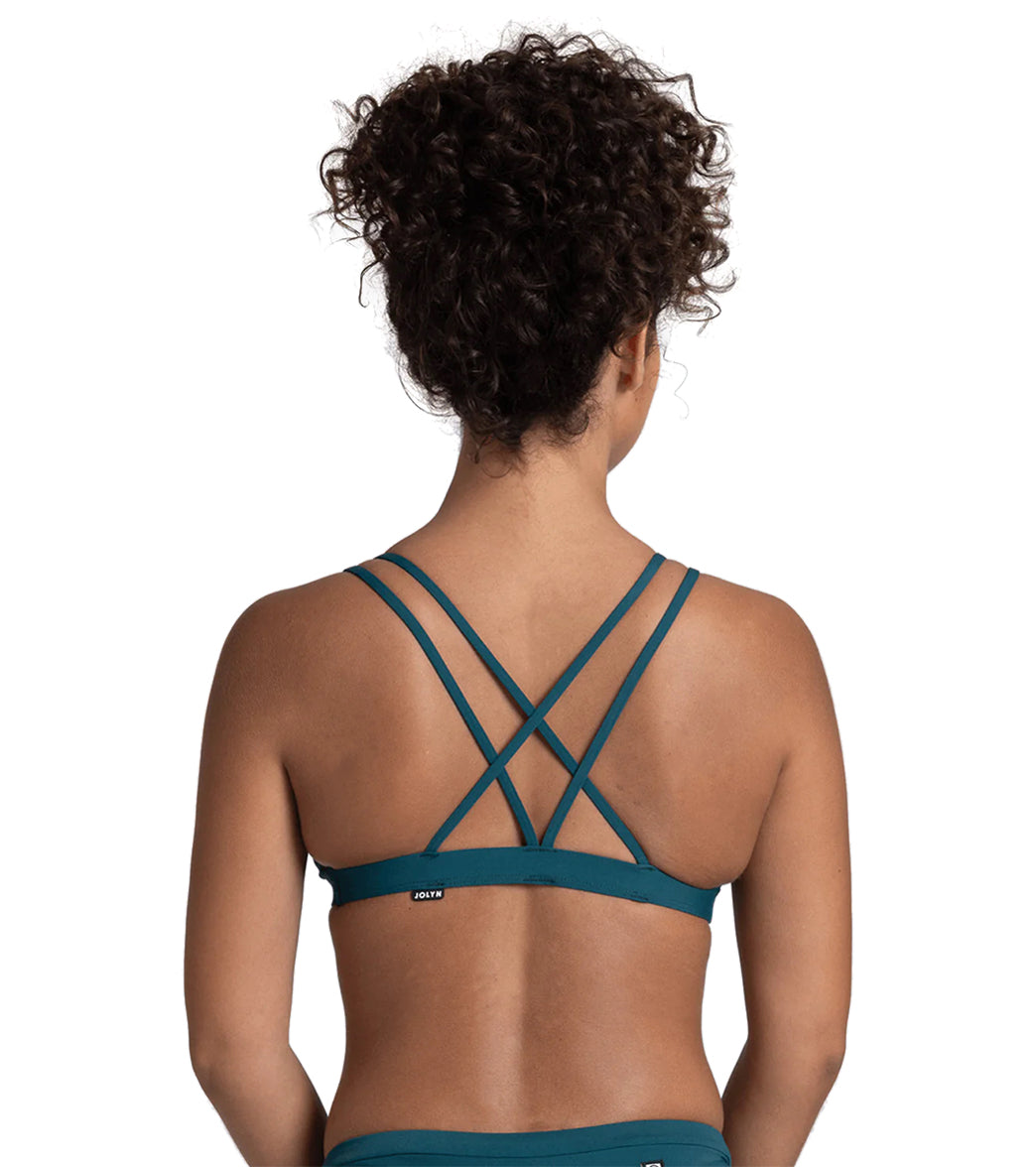 JOLYN Women's Shara Solid Bikini Top