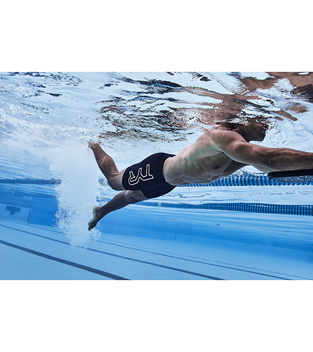 TYR Men's Active Durafast Elite Large Logo 6.5 Jammer Swimsuit