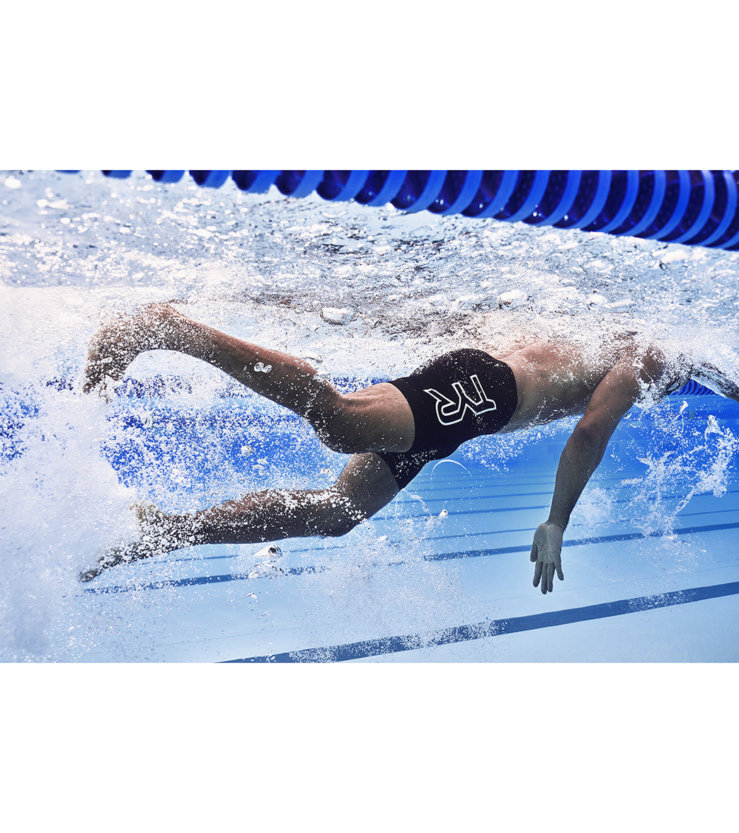 TYR Men's Active Durafast Elite Large Logo 6.5 Jammer Swimsuit