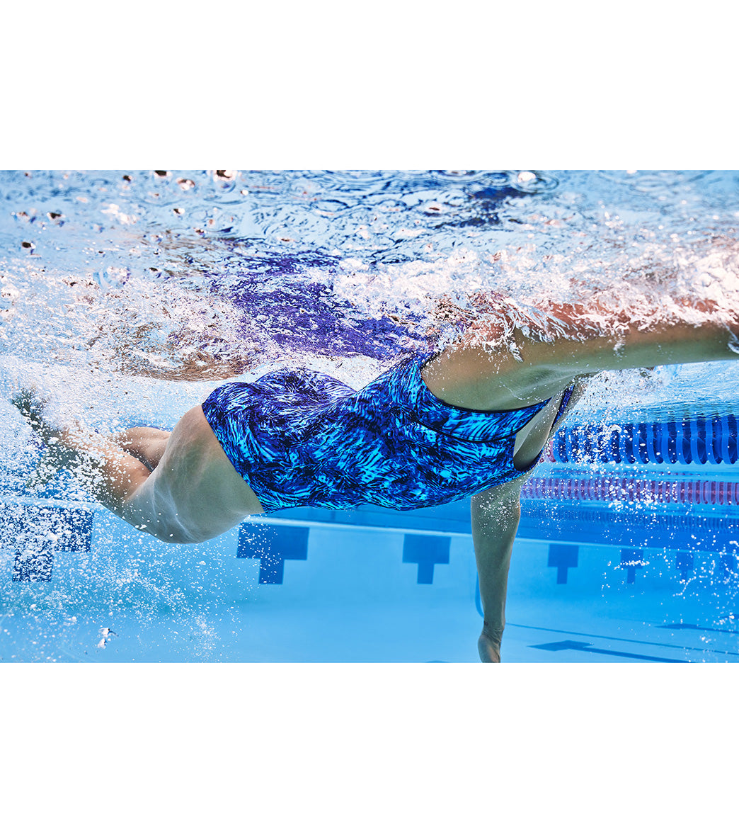 TYR Women's Expression Durafast Elite Square Neck Controlfit Chlorine Proof One Piece Swimsuit