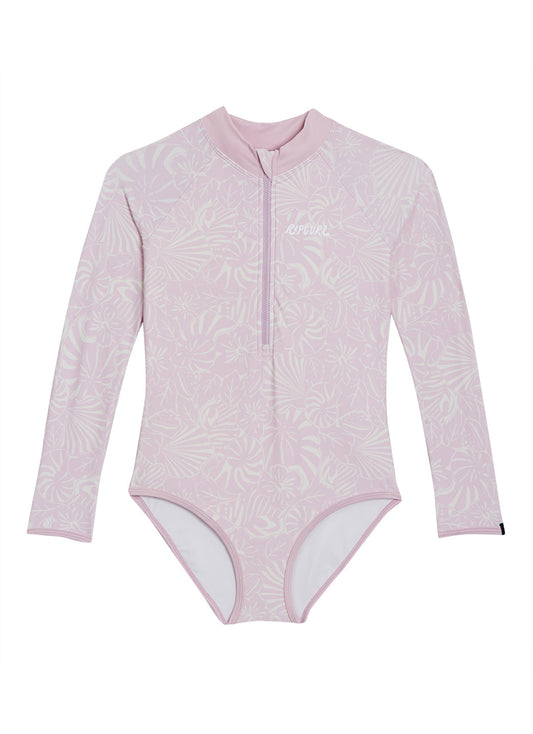 Rip Curl Girls' La Tropica Long Sleeve UPF 50 One Piece Swimsuit (Toddler, Little Kid)