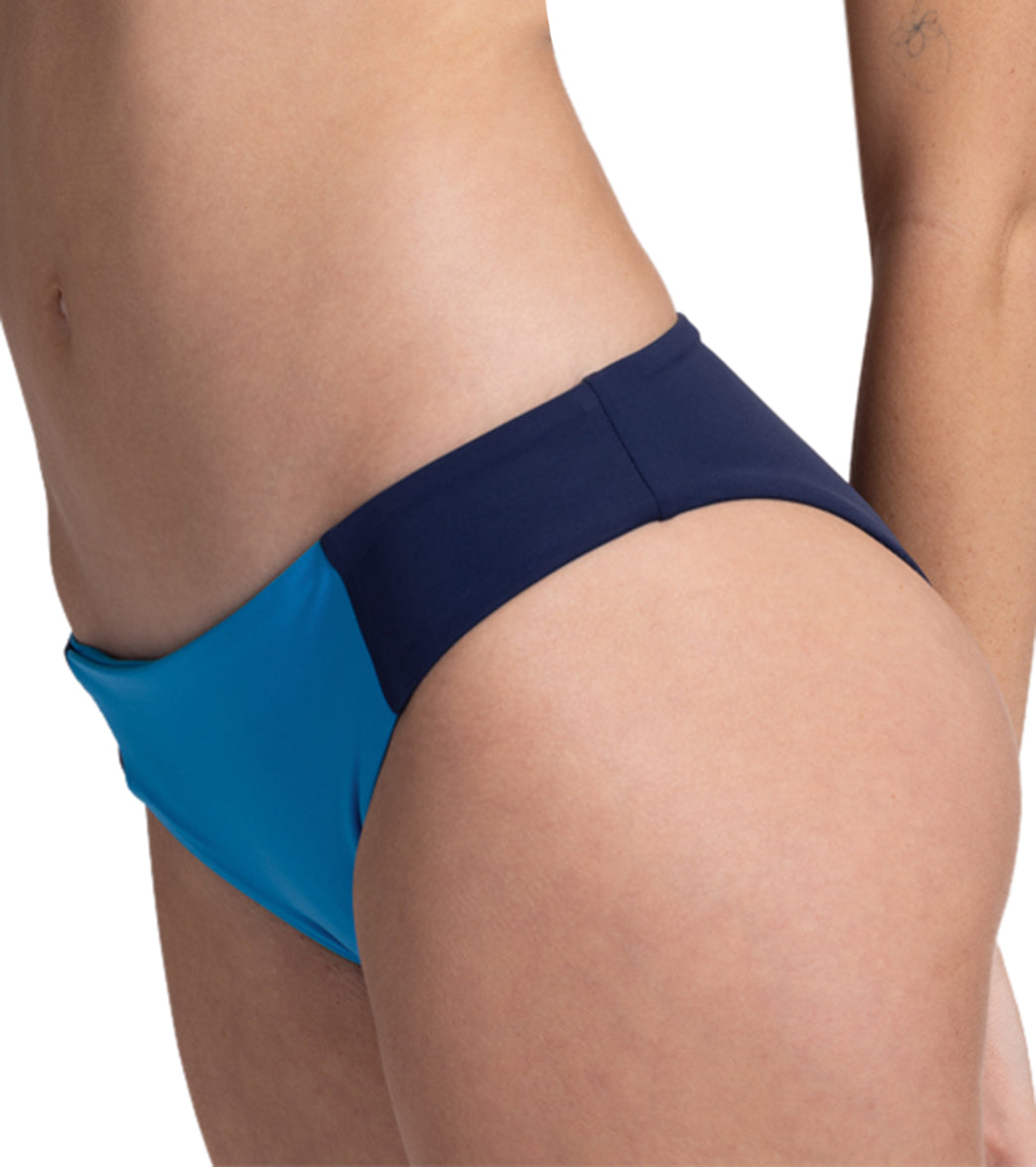 JOLYN Women's Jory Contrast Low Rise Bikini Bottom