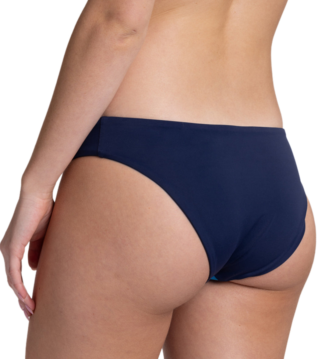 JOLYN Women's Jory Contrast Low Rise Bikini Bottom