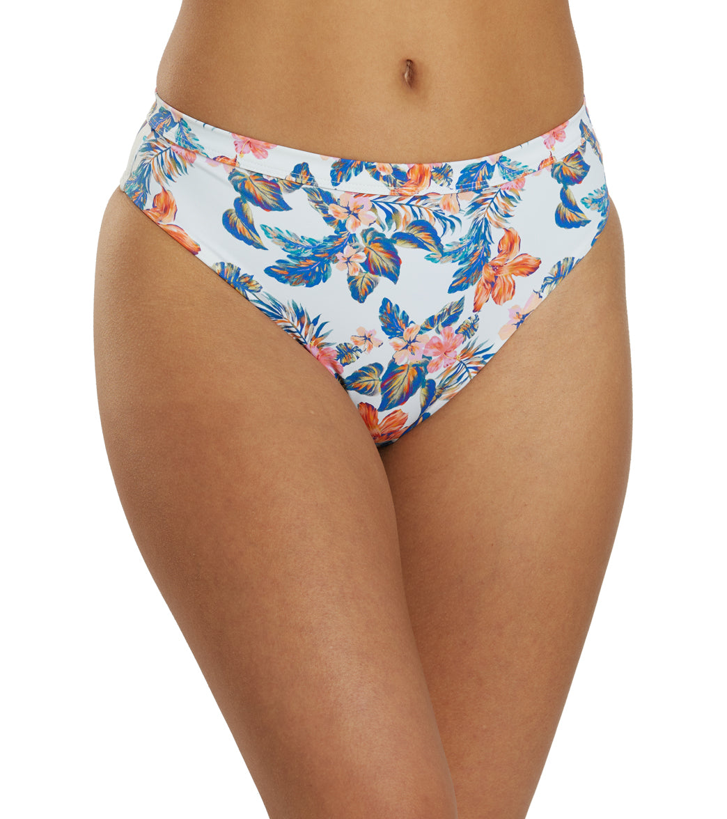 JOLYN Women's Nora Floratiki High Waist Key Hole Back Bikini Bottom