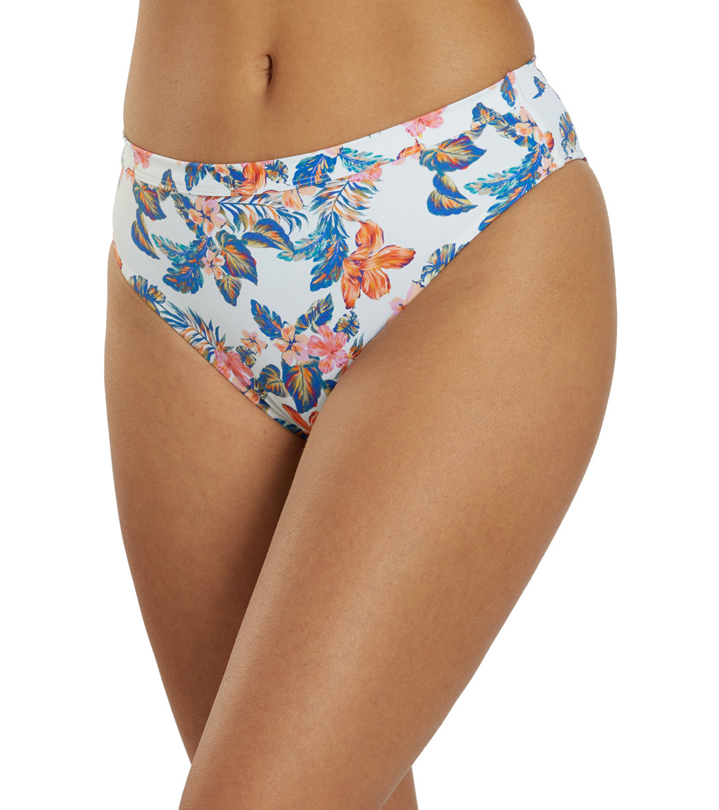 JOLYN Women's Nora Floratiki High Waist Key Hole Back Bikini Bottom