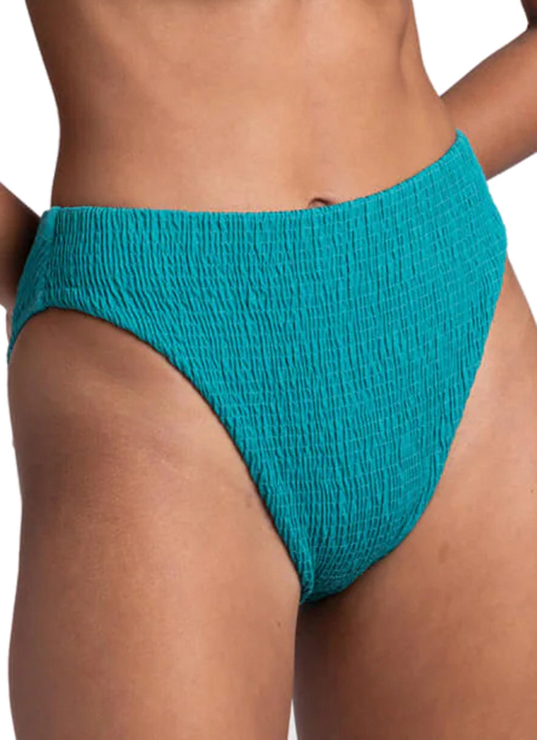 JOLYN Women's Hazel High Waist Smocked Bikini Bottom