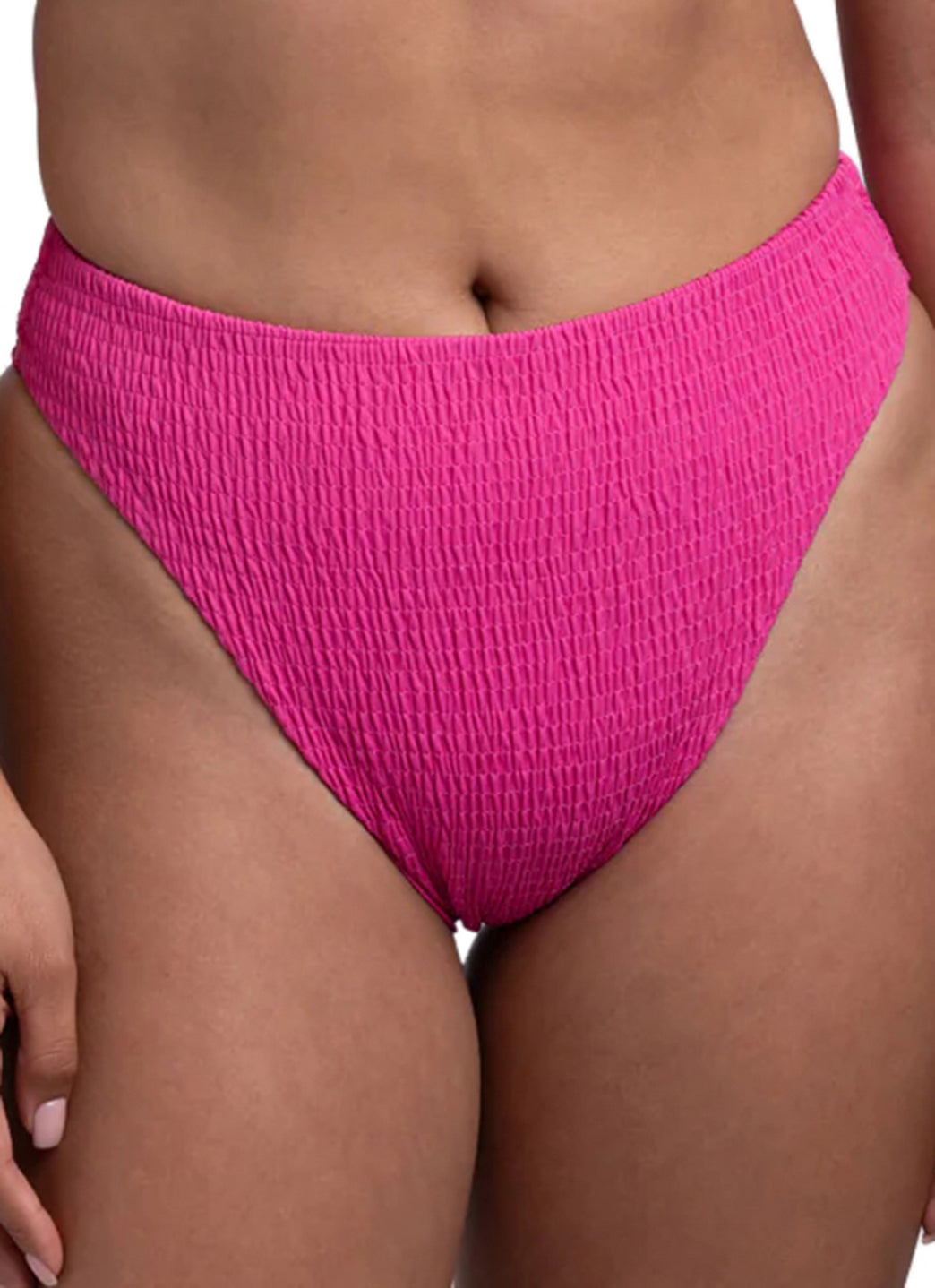 JOLYN Women's Hazel High Waist Smocked Bikini Bottom