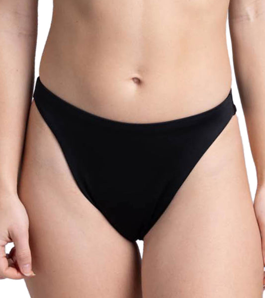 JOLYN Women's Mandy Solid Cinch Detail French Cut Bikini Bottom