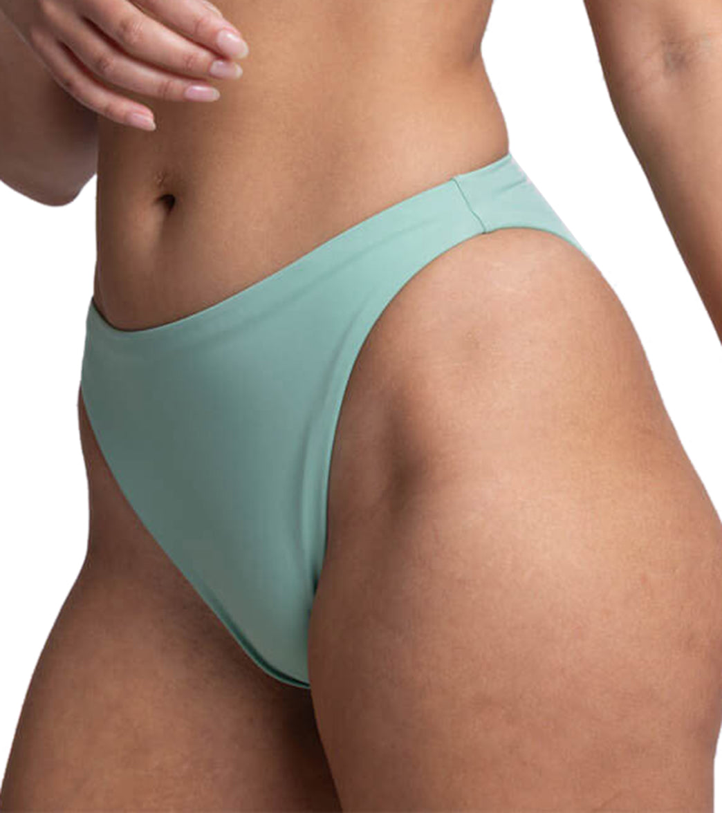 JOLYN Women's Mandy Solid Cinch Detail French Cut Bikini Bottom