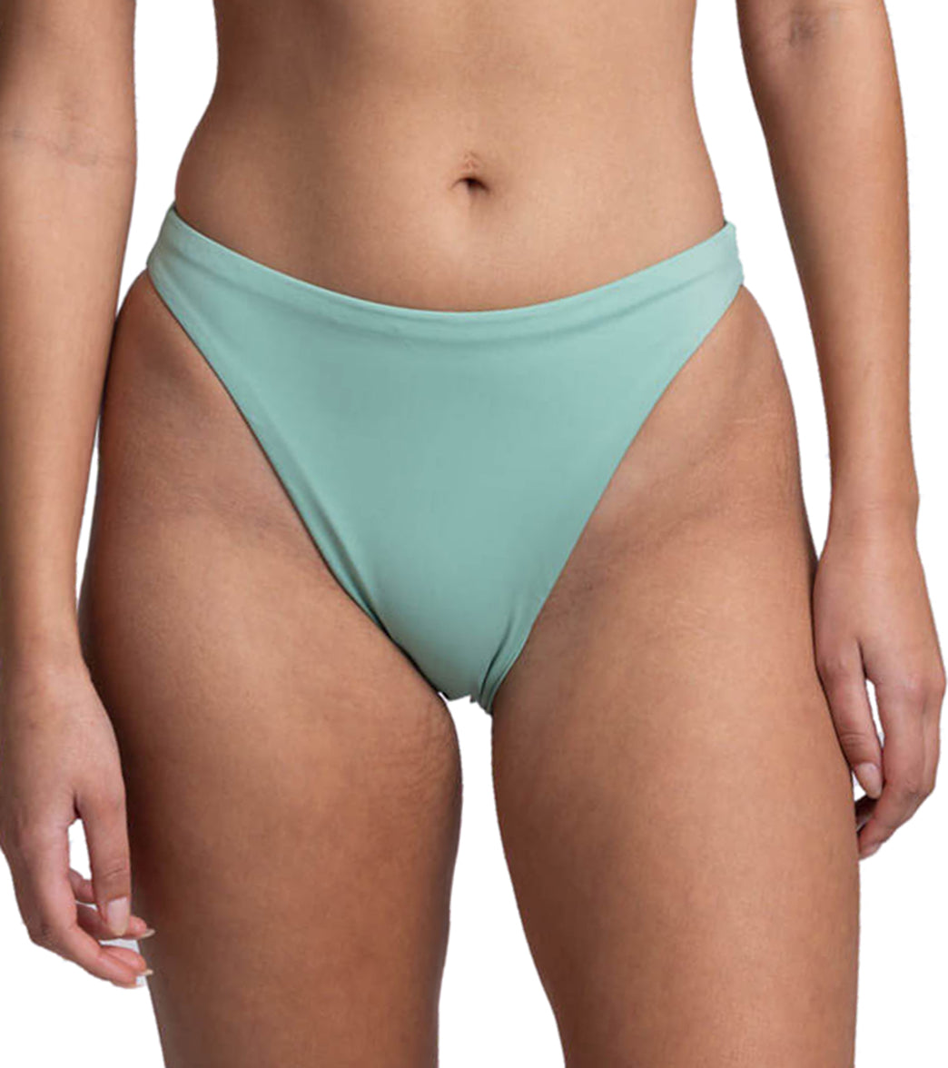 JOLYN Women's Mandy Solid Cinch Detail French Cut Bikini Bottom