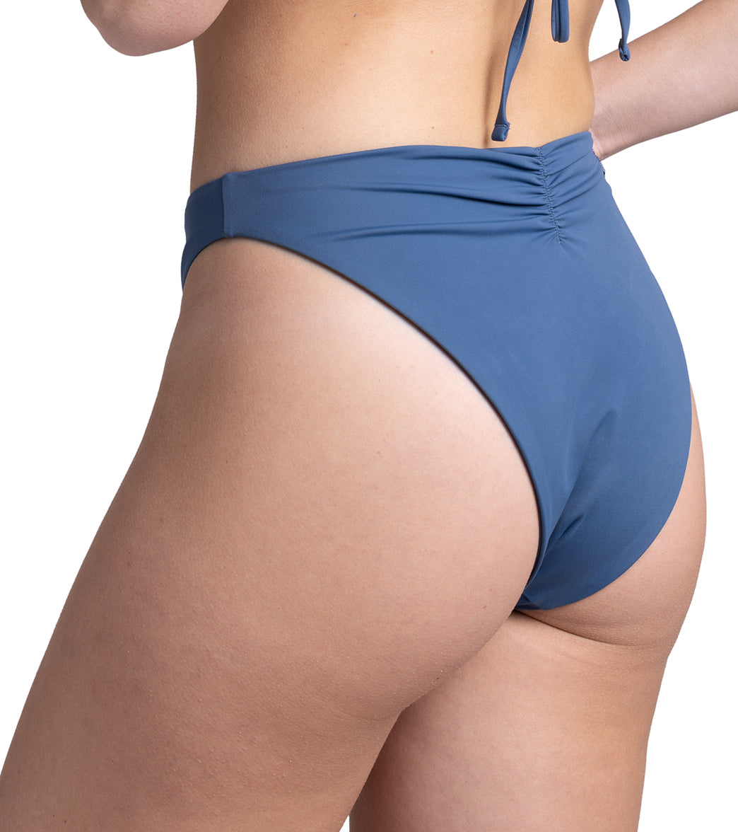 JOLYN Women's Mandy Solid Cinch Detail French Cut Bikini Bottom