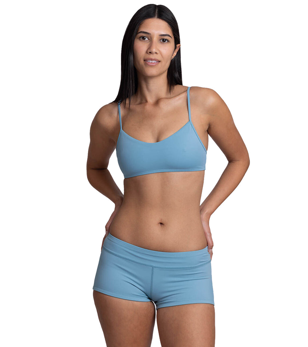 JOLYN Women's Solid Piha Low Rise Swim Bottom