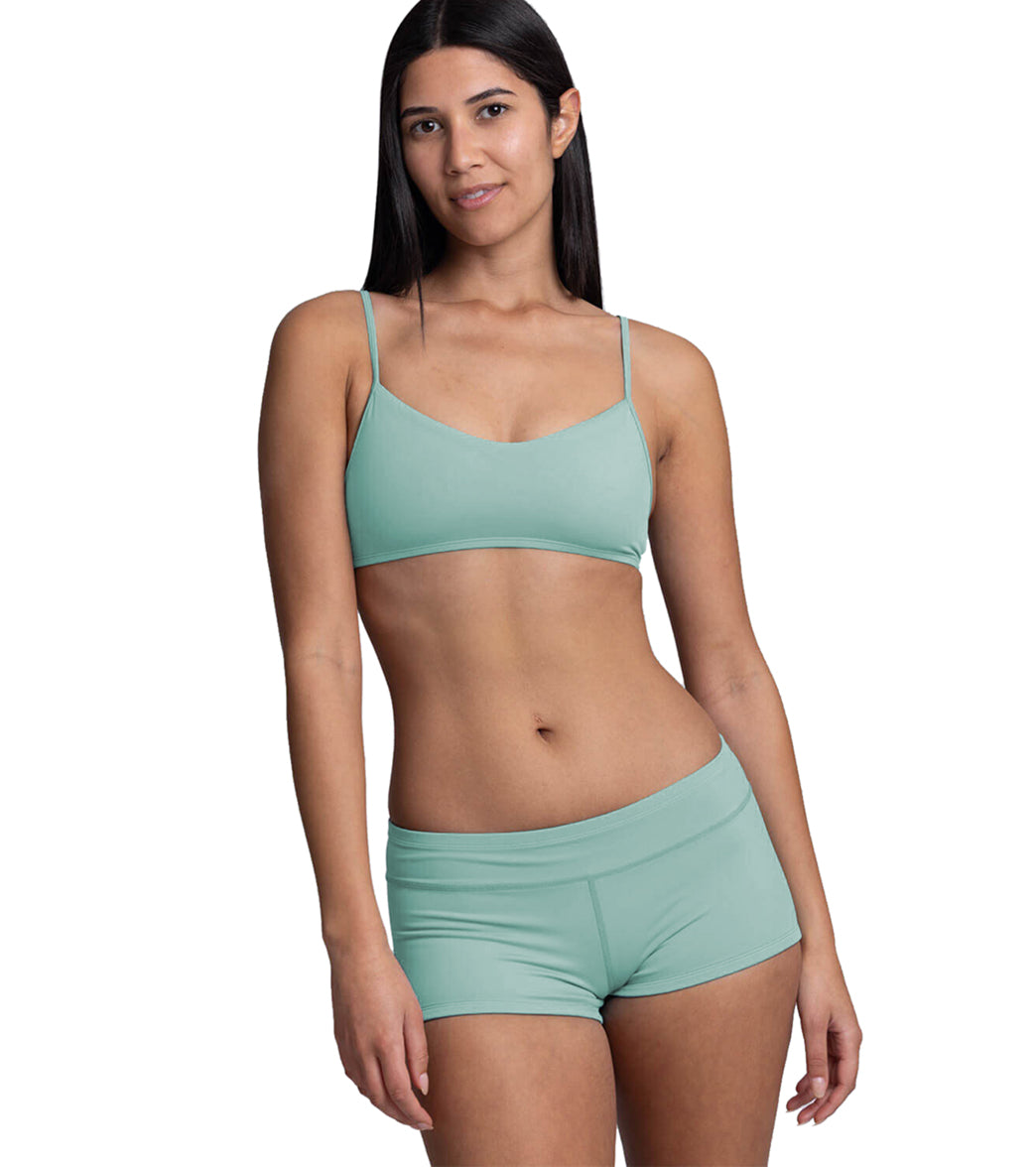 JOLYN Women's Solid Piha Low Rise Swim Bottom