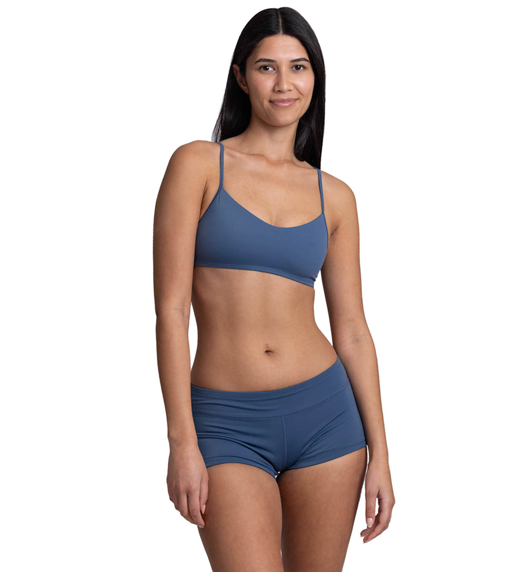 JOLYN Women's Solid Piha Low Rise Swim Bottom