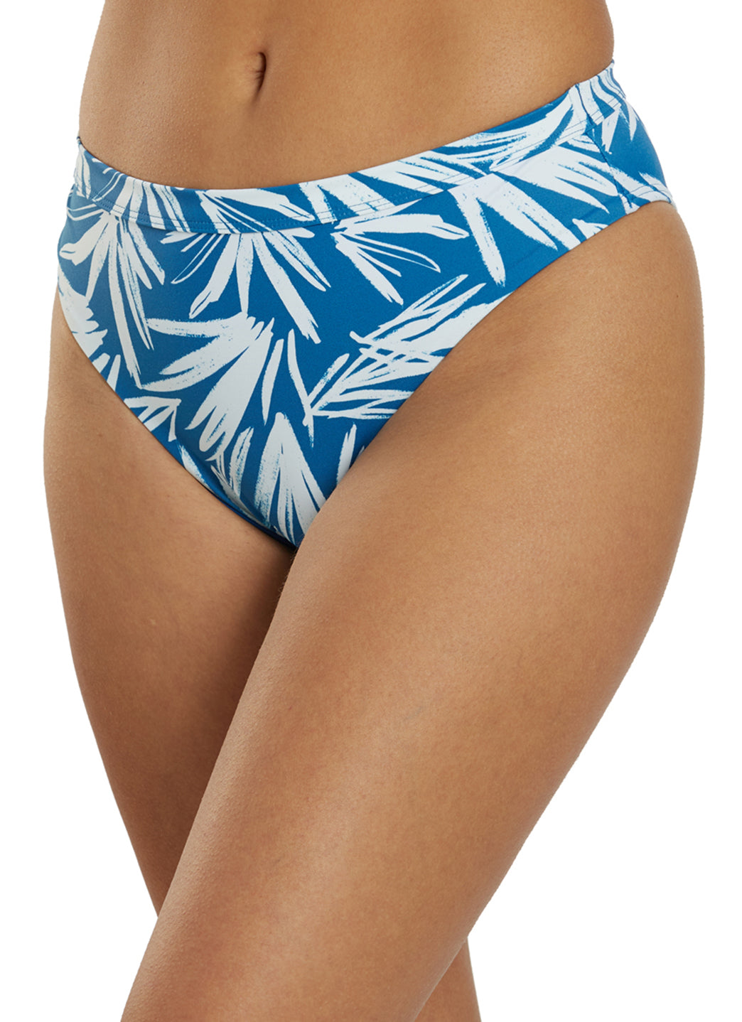 JOLYN Women's Nora Retrobana High Waist Key Hole Back Bikini Bottom