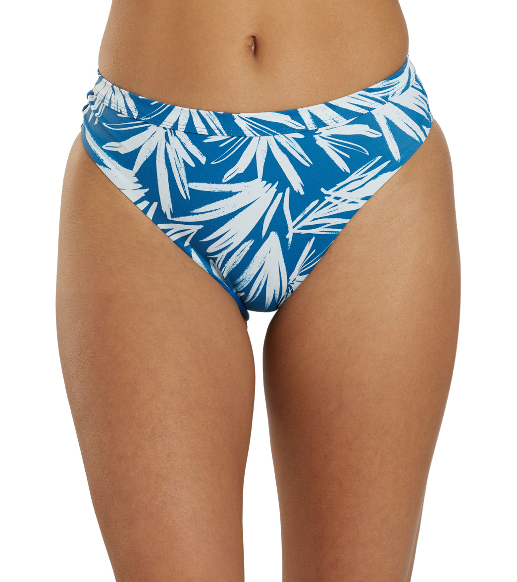 JOLYN Women's Nora Retrobana High Waist Key Hole Back Bikini Bottom