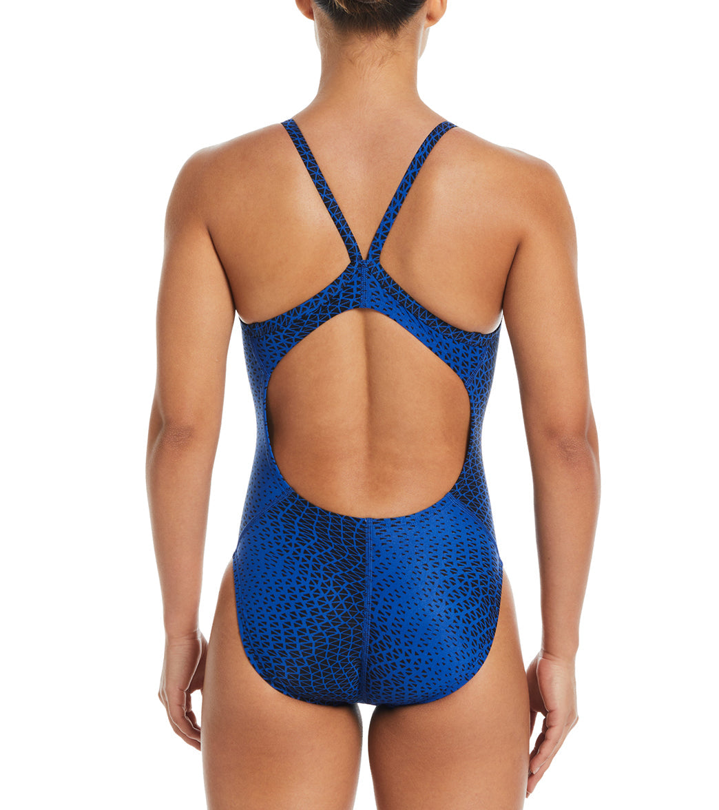 Nike Women's Hydrastrong Delta Racerback One Piece Swimsuit